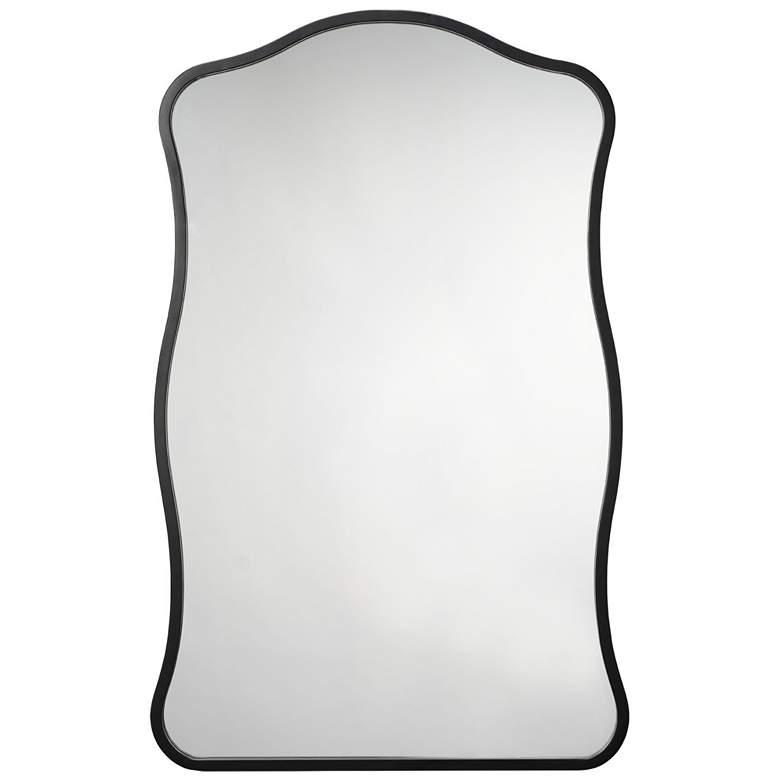 Image 1 Jamie Young Aurora Wavy Iron Wall Mirror, Black