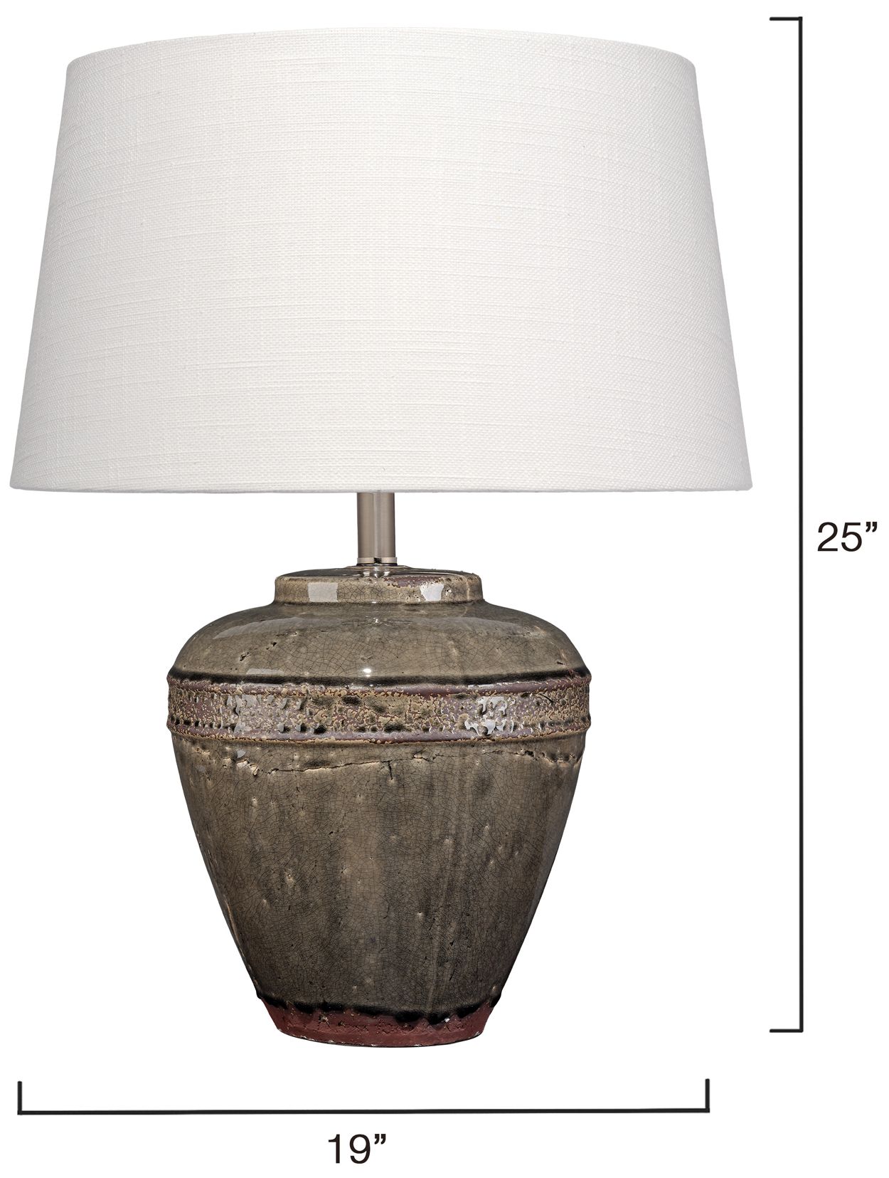 Image 5 Jamie Young Avondale Ceramic Table Lamp with Linen Shade more views