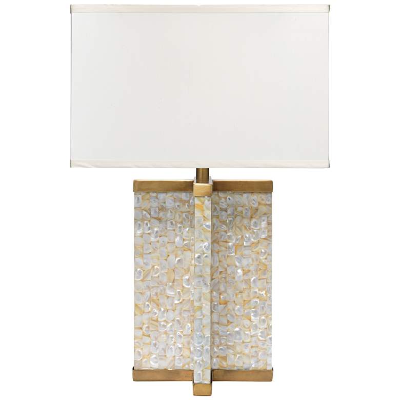 Image 1 Jamie Young Axis Mother of Pearl Veneer Brass Table Lamp