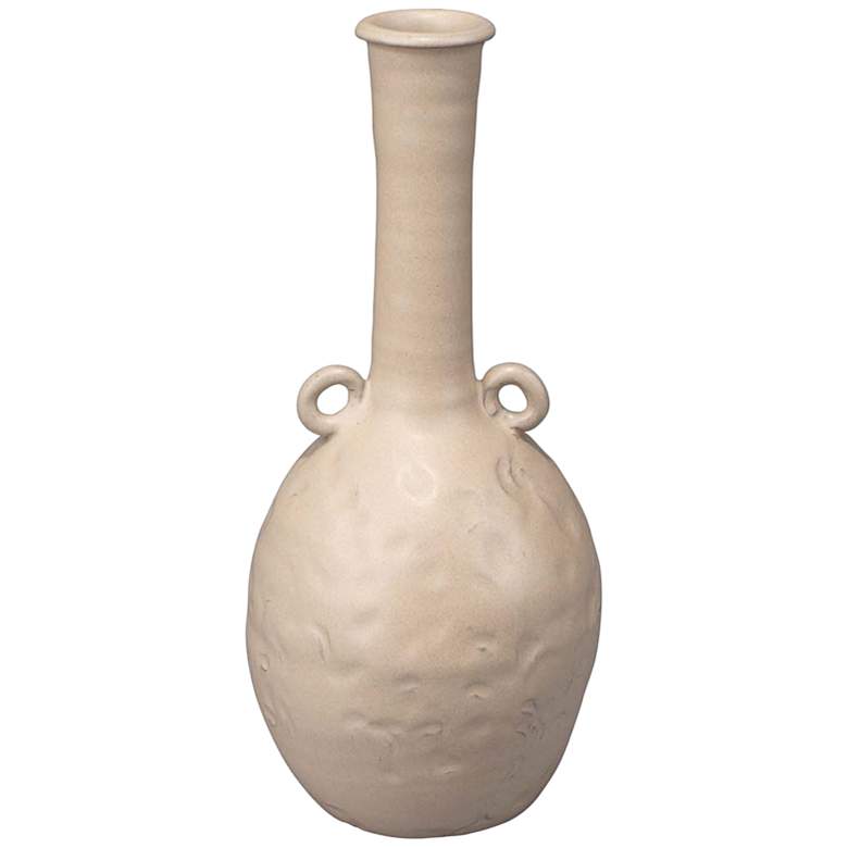 Image 1 Jamie Young Babar 12 inch High Beige Ceramic Decorative Vase
