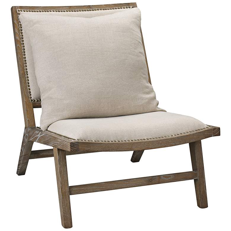 Jamie Young Baldwin Gray Washed Driftwood Accent Chair