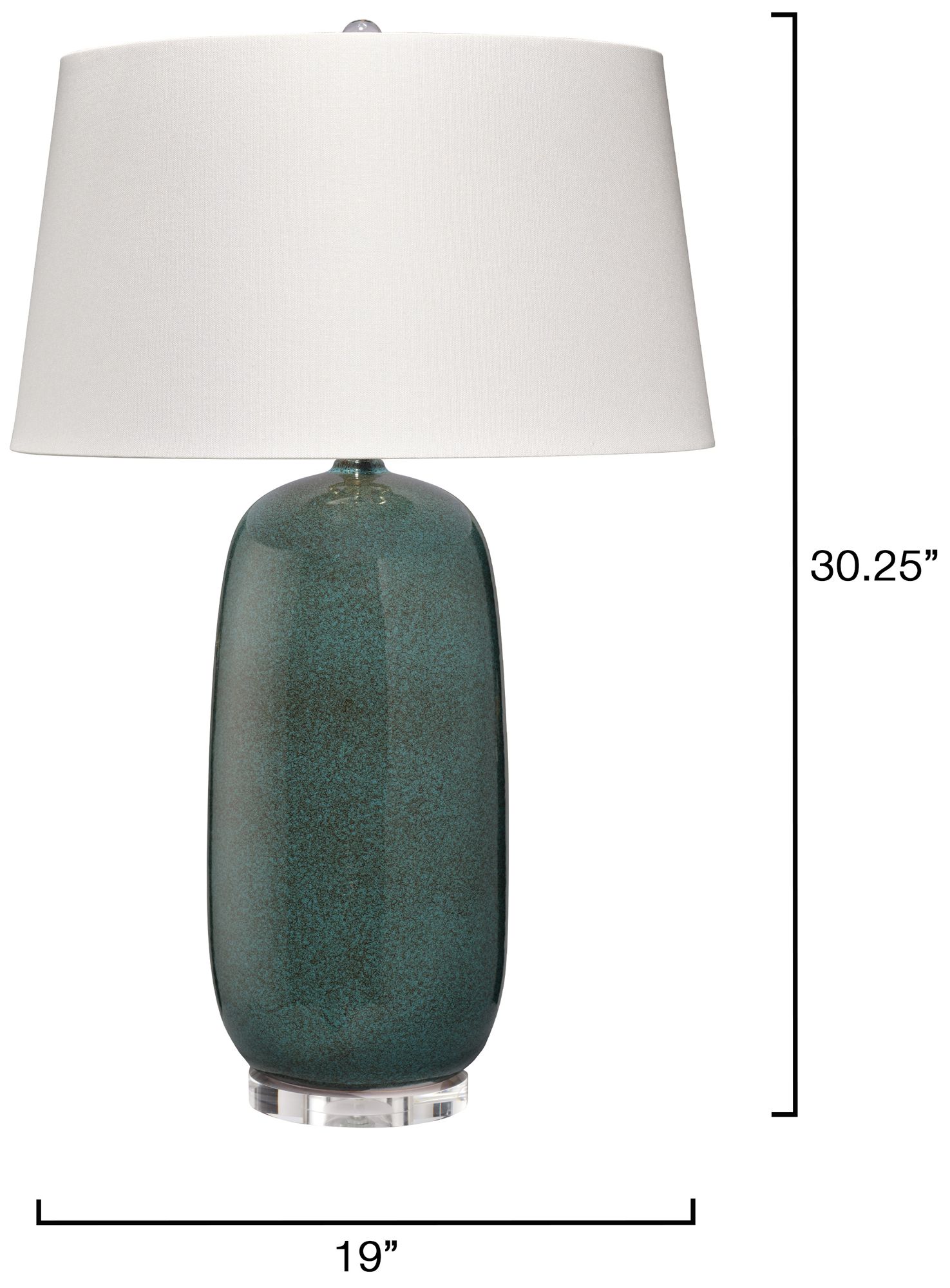 Image 3 Jamie Young Balsam Ceramic Table Lamp 30.25" in Teal more views