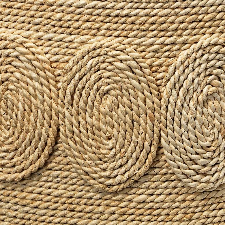 Image 2 Jamie Young Barbados 20" Wide Oval Corn Straw Rope Side Table more views