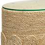 Jamie Young Barbados 20" Wide Oval Corn Straw Rope Side Table