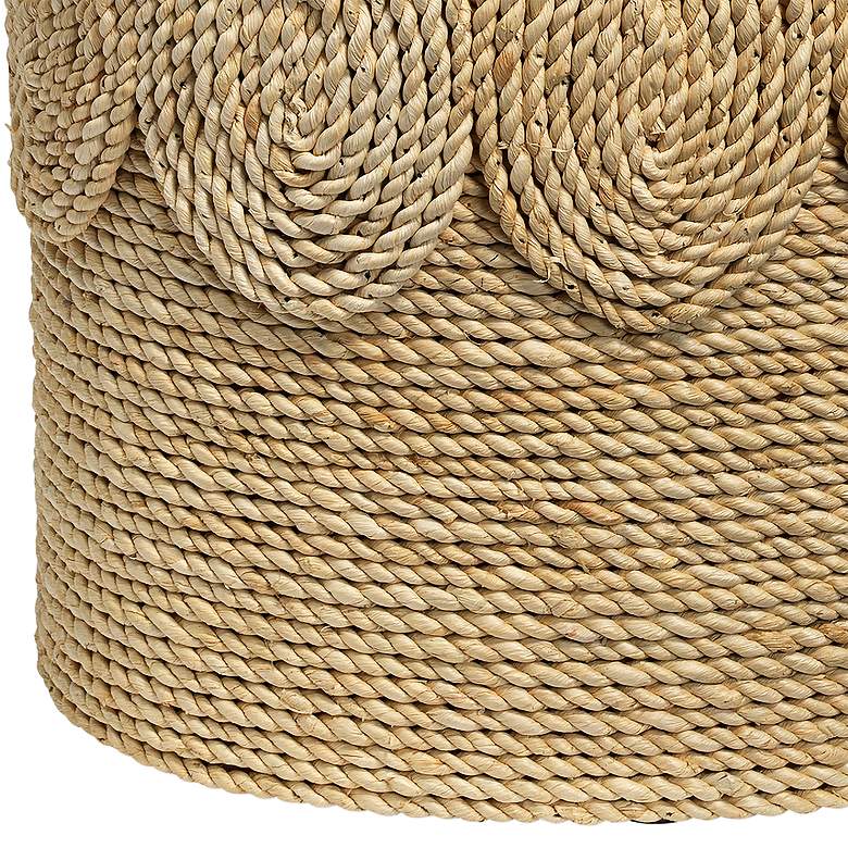 Image 4 Jamie Young Barbados 20 inch Wide Oval Corn Straw Rope Side Table more views