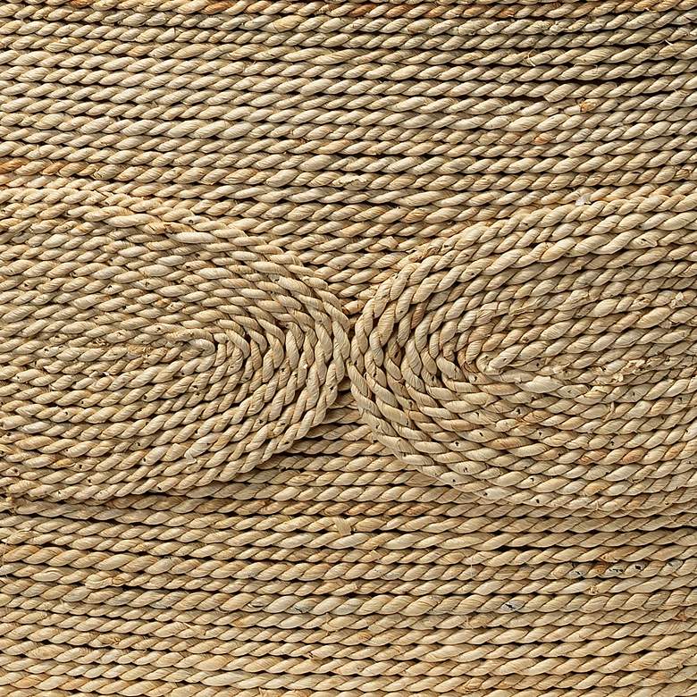 Image 2 Jamie Young Barbados 50" Wide Oval Corn Straw Rope Coffee Table more views