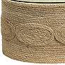 Jamie Young Barbados 50" Wide Oval Corn Straw Rope Coffee Table