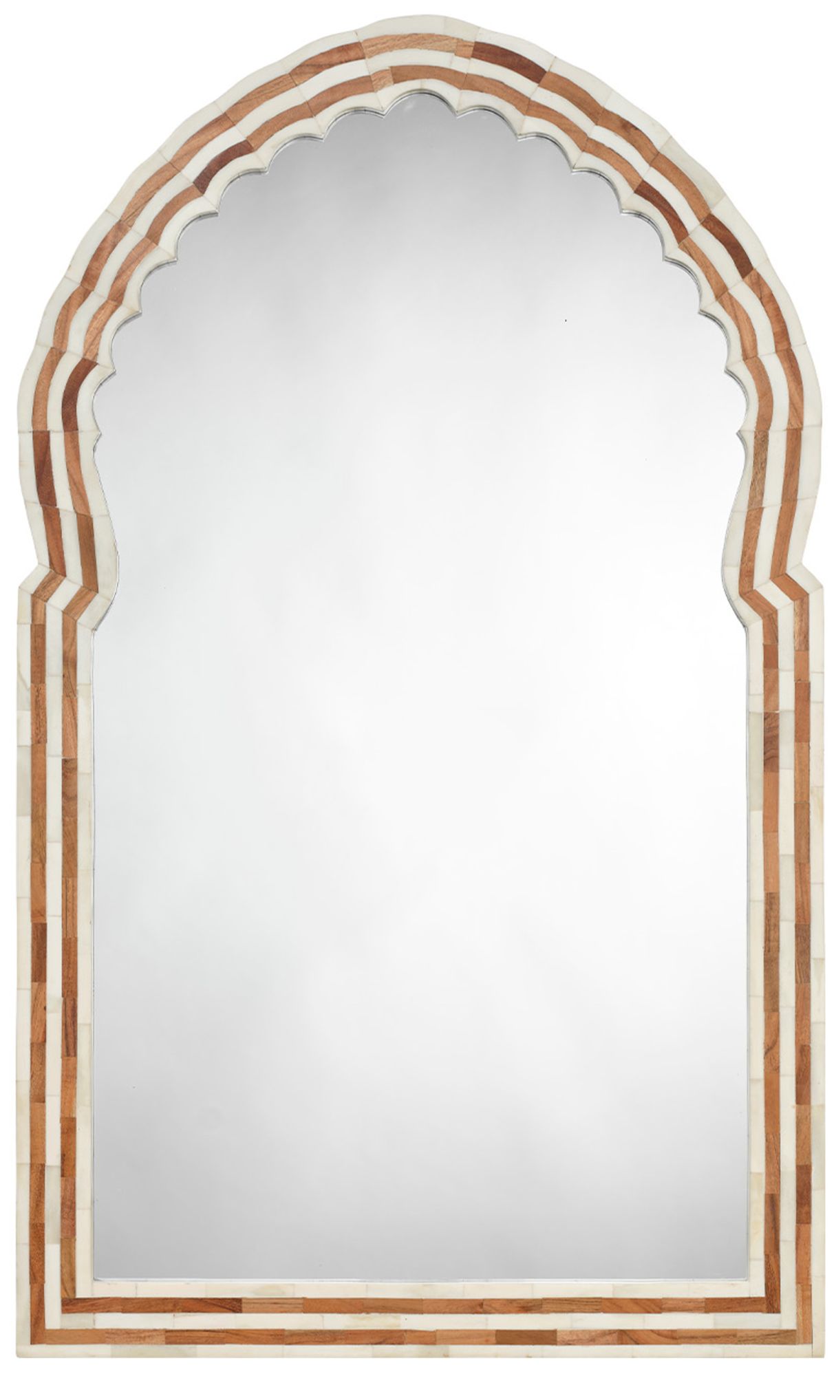 Image 2 Jamie Young Bardot 60" Wood & Buffalo Bone Arch Wall Mirror