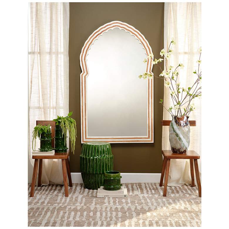 Image 6 Jamie Young Bardot 60" Wood & Buffalo Bone Arch Wall Mirror more views
