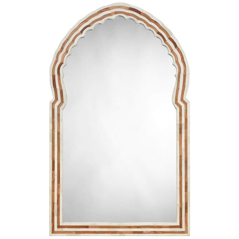 Image 1 Jamie Young Bardot Large Bone &#38; Wood Arch Mirror