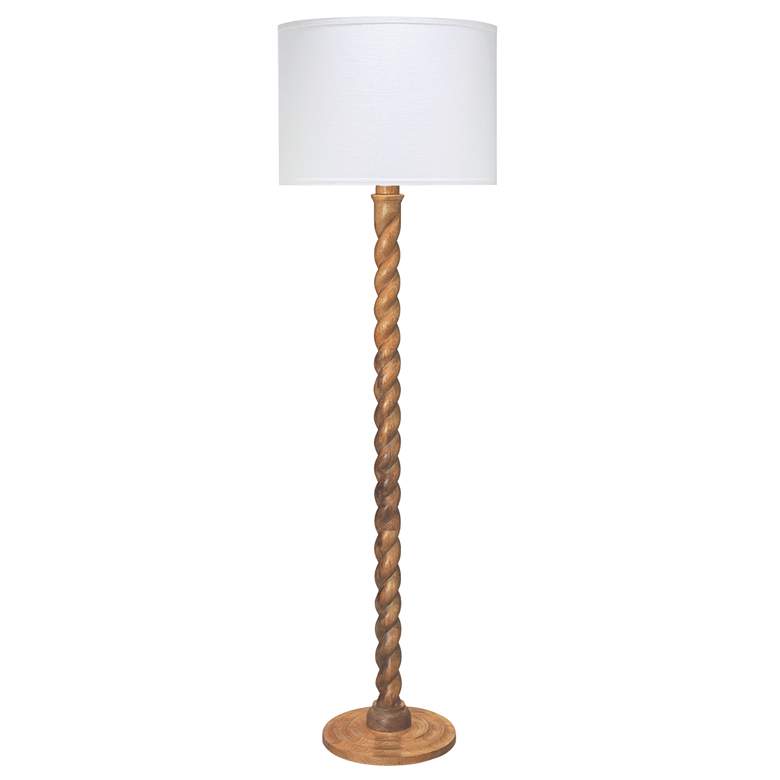 Image 1 Jamie Young Barley 65 1/2" Twist Wood Floor Lamp