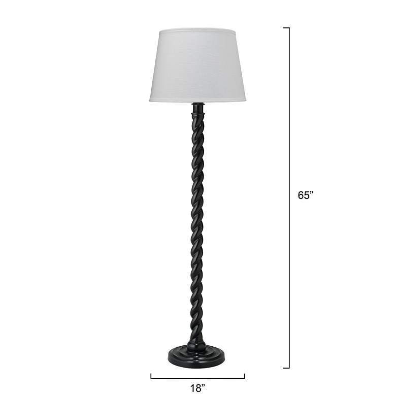 Image 5 Jamie Young Barley 65" High Twist Base Black Floor Lamp more views