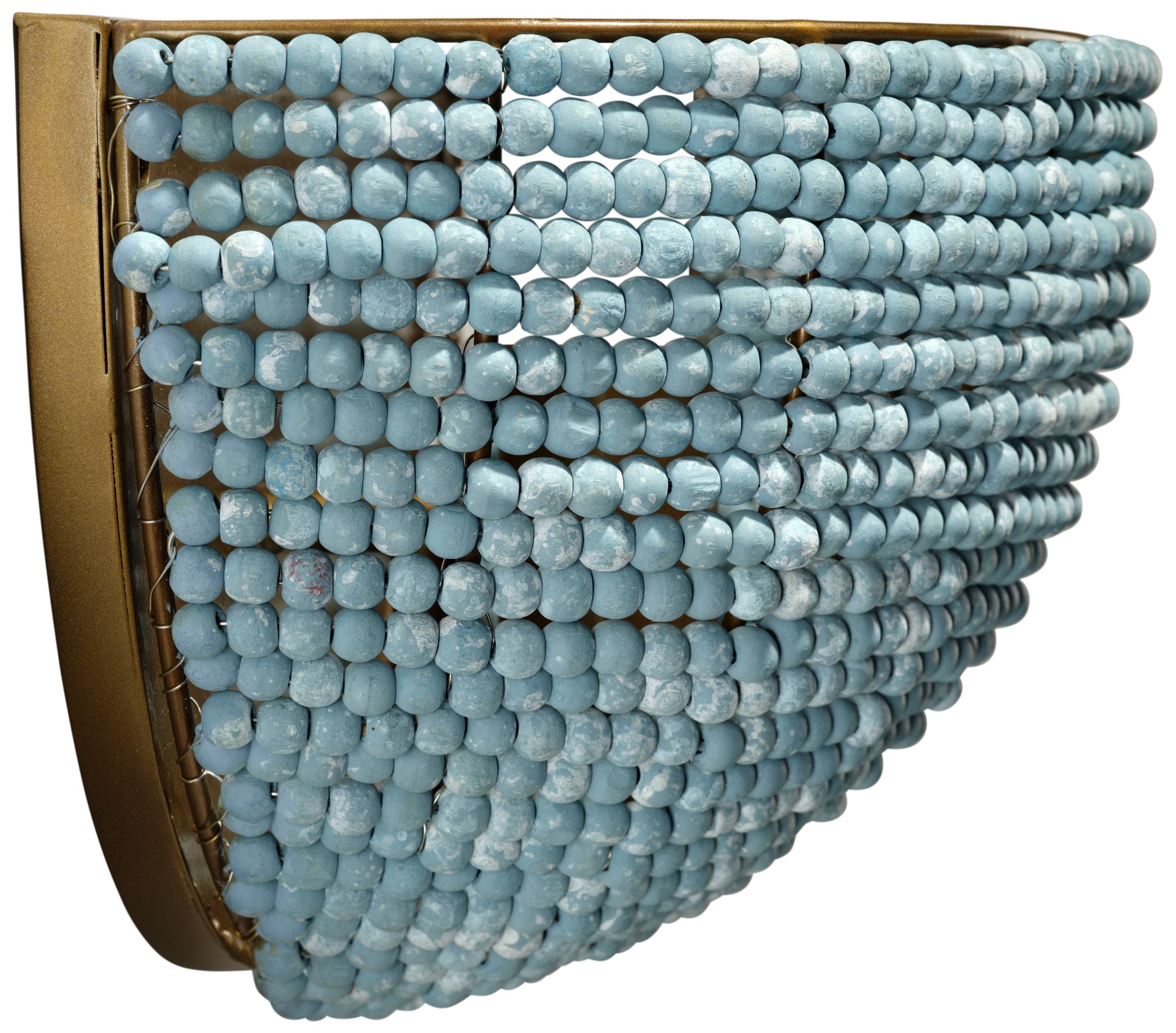 Image 5 Jamie Young  Barnacle 1-Light Beaded Demi Lune Wall Sconce 7" in Blue more views