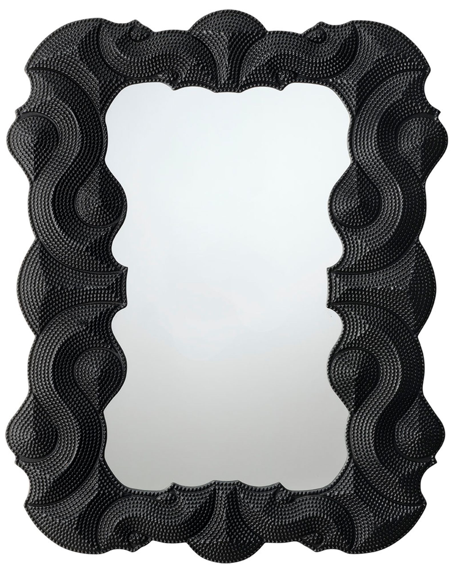Image 2 Jamie Young Baroque Resin Wall Mirror, Black