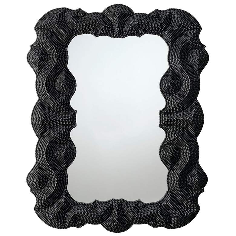 Image 1 Jamie Young Baroque Resin Wall Mirror, Black