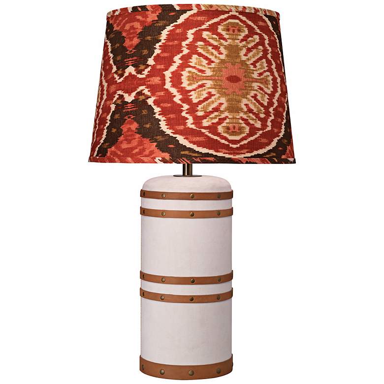 Image 1 Jamie Young Barrel Ikat and Vintage Canvas Buffet Lamp