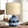 Jamie Young Batik 7 3/4" Indigo Blue Ceramic Accent Table Lamp