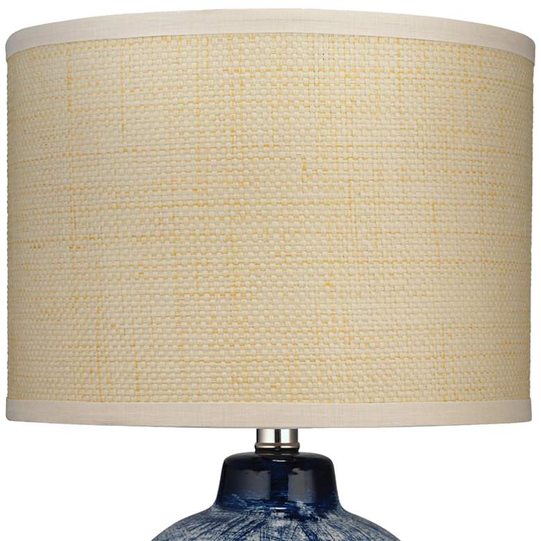 Image 3 Jamie Young Batik 7 3/4 inch Indigo Blue Ceramic Accent Table Lamp more views