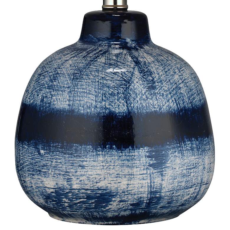 Image 4 Jamie Young Batik 7 3/4 inch Indigo Blue Ceramic Accent Table Lamp more views