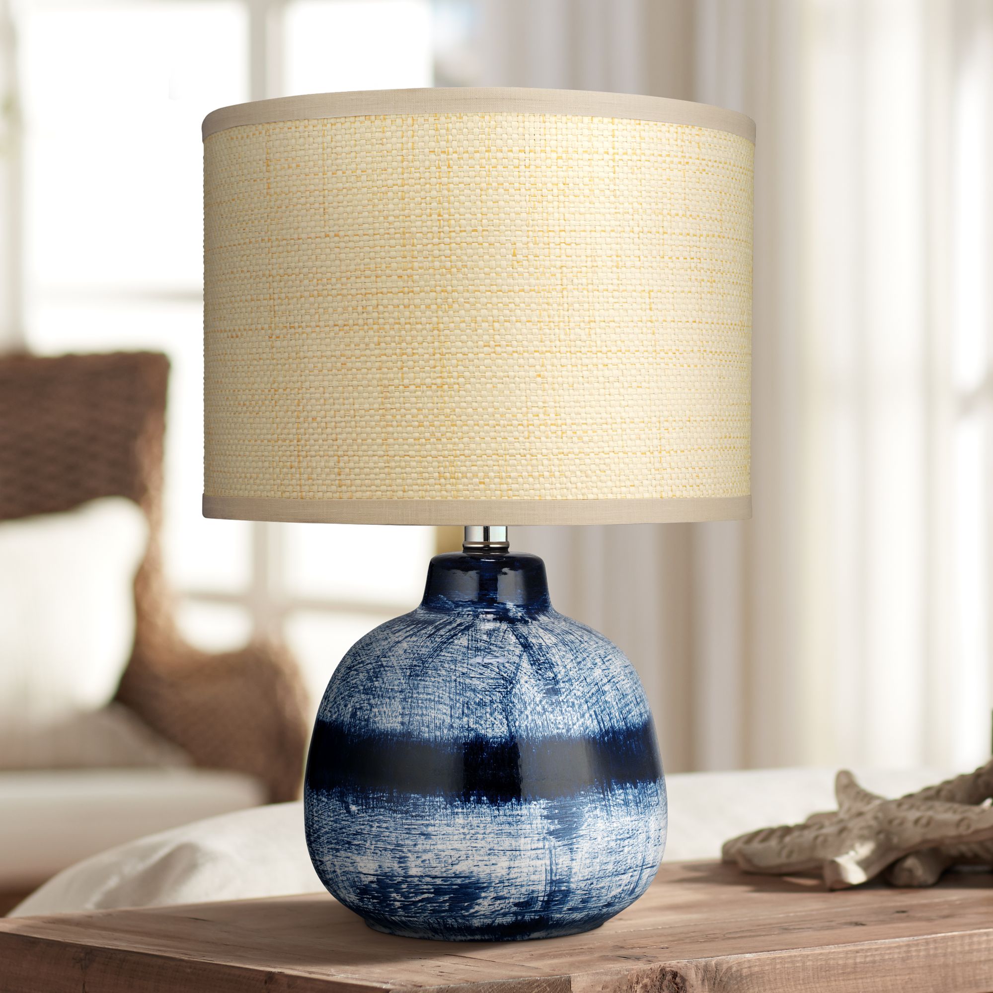 indigo blue lamp