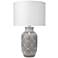 Jamie Young Beatrice Gray Patterned Ceramic Table Lamp