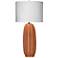Jamie Young Beckham Leather Table Lamp, Tan
