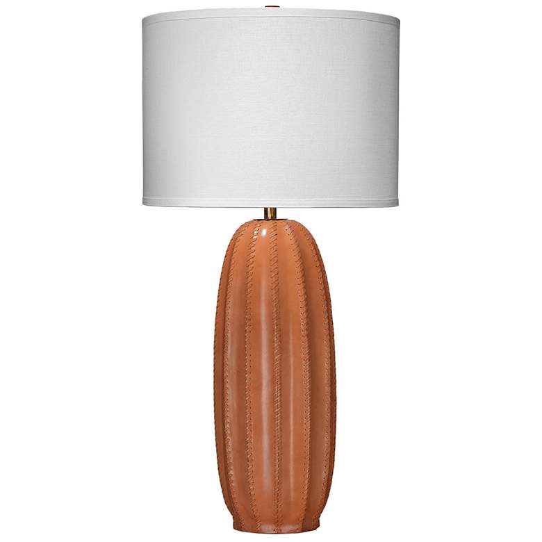 Image 1 Jamie Young Beckham Leather Table Lamp, Tan