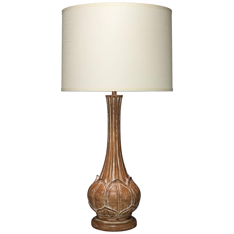 Image 1 Jamie Young Belle Rustic Whitewash Floral Table Lamp