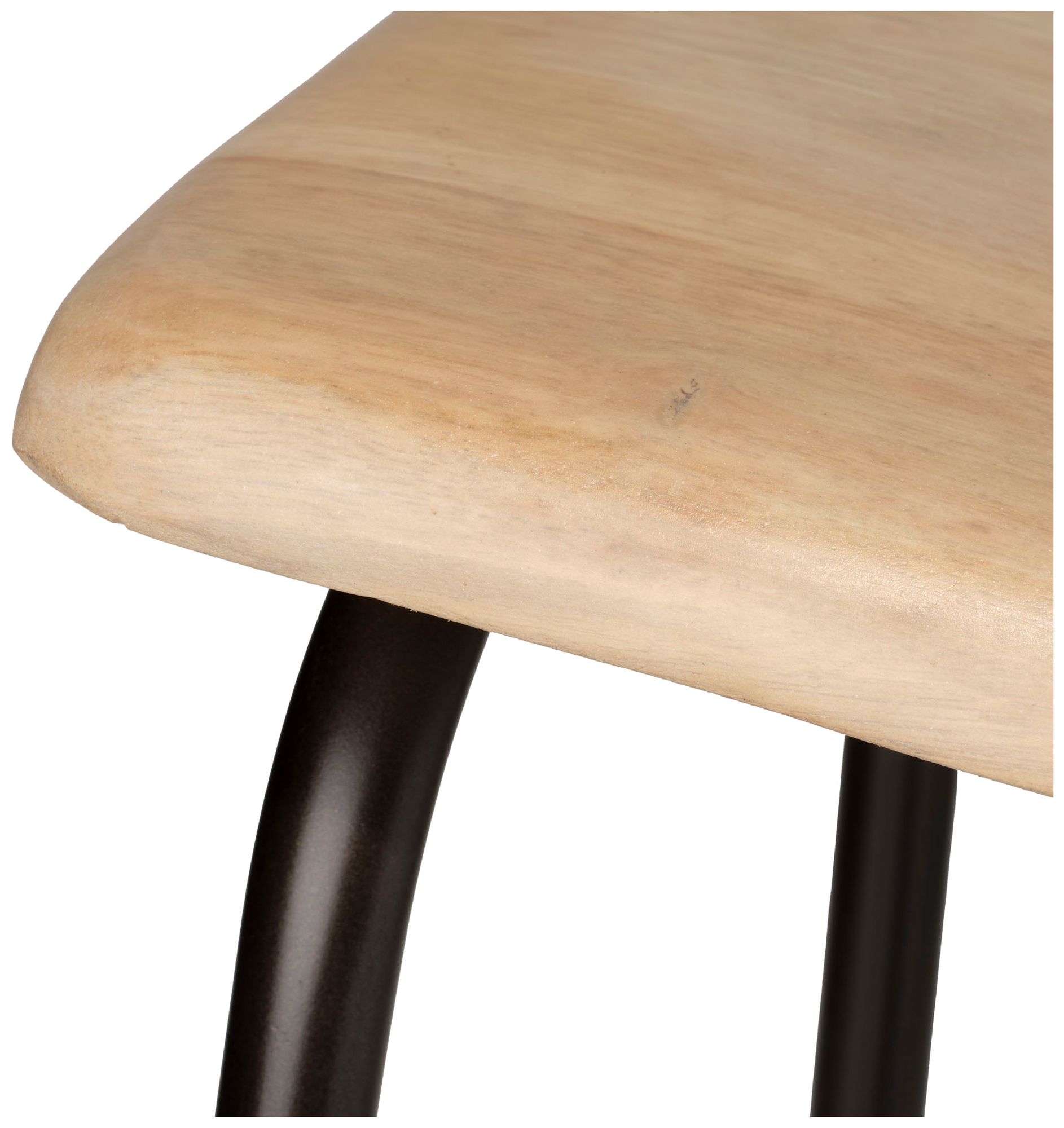 Image 3 Jamie Young Bend Iron Counter Stool 26" in Bleached Mango Wood more views