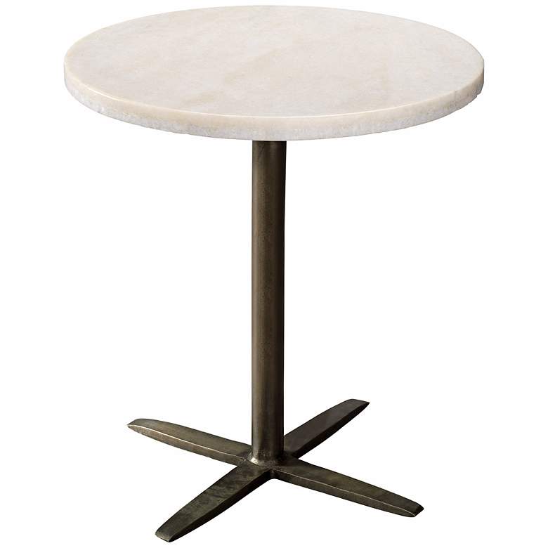 Image 1 Jamie Young Berlin White Marble Accent Table