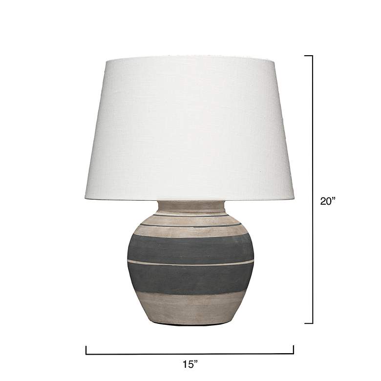 Image 5 Jamie Young Bernard Beige and Gray Ceramic Accent Table Lamp more views