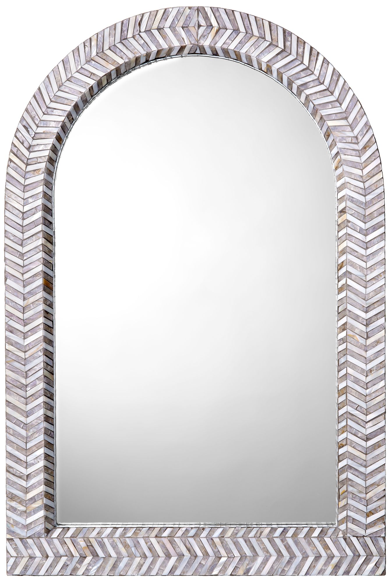 Image 2 Jamie Young Beverly Mother of Pearl 36" x 24" Arch Wall Mirror