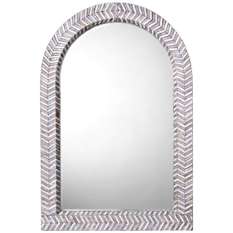 Image 2 Jamie Young Beverly Mother of Pearl 36" x 24" Arch Wall Mirror