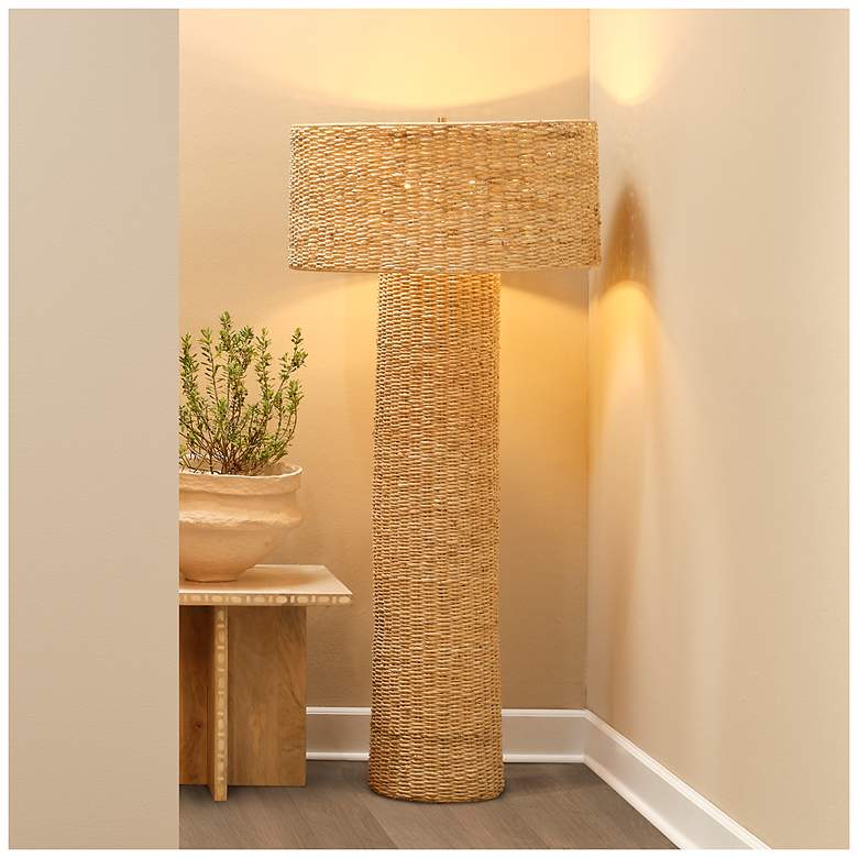 Image 2 Jamie Young Big Island 2-Light Woven Floor Lamp more views