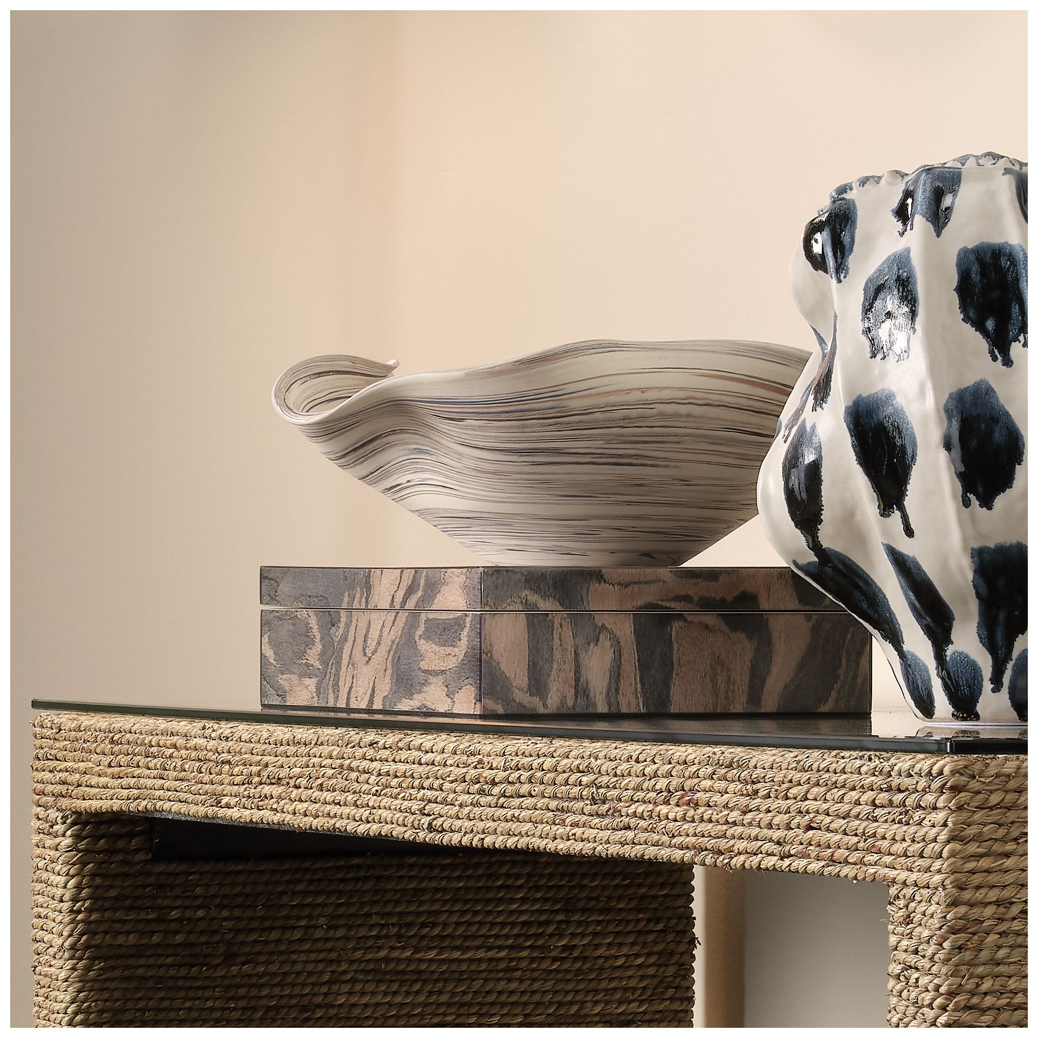 Image 2 Jamie Young Billowed Porcelain Bowl 4.5" in Off-White more views