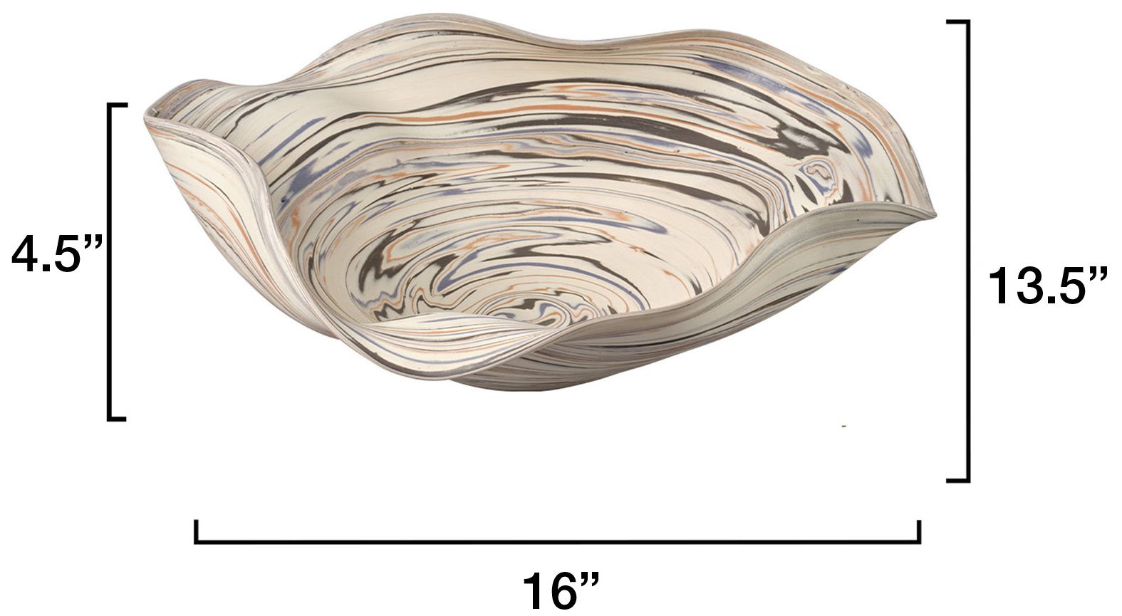 Image 3 Jamie Young Billowed Porcelain Bowl 4.5" in Off-White more views