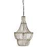 1_Jamie Young Blanca Wood Beaded 1-Light Chandelier