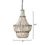 3_Jamie Young Blanca Wood Beaded 1-Light Chandelier more views