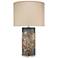 Jamie Young Blossom Matte Gray Glass Cylinder Table Lamp