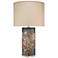 Jamie Young Blossom Matte Gray Glass Cylinder Table Lamp