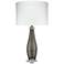 Jamie Young Boa Taupe Snake Skin Pattern Glass Table Lamp