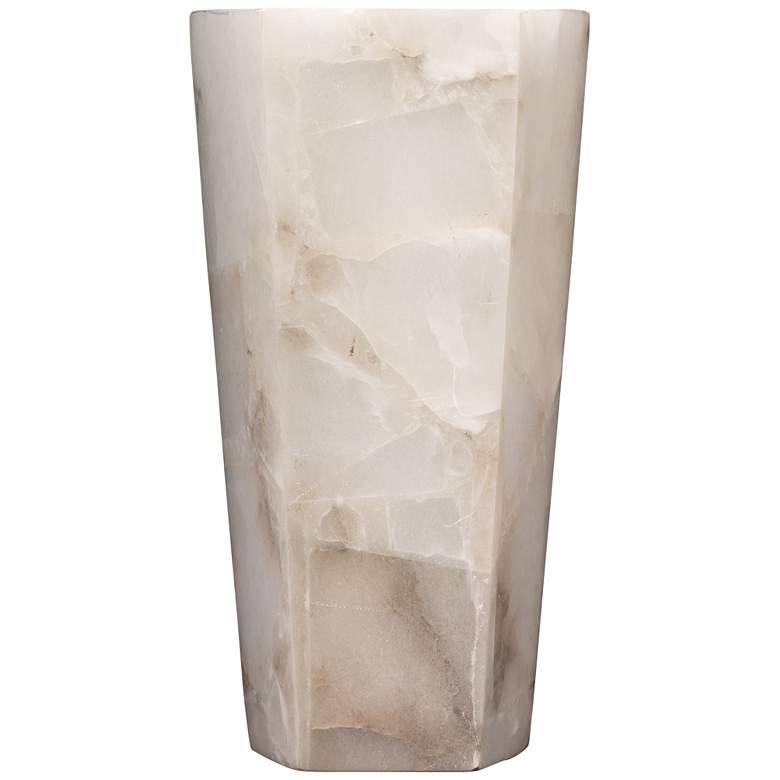 Image 1 Jamie Young Borealis 14"H Alabaster Tall Hexagon Wall Sconce