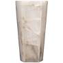 1_Jamie Young Borealis 14"H Alabaster Tall Hexagon Wall Sconce