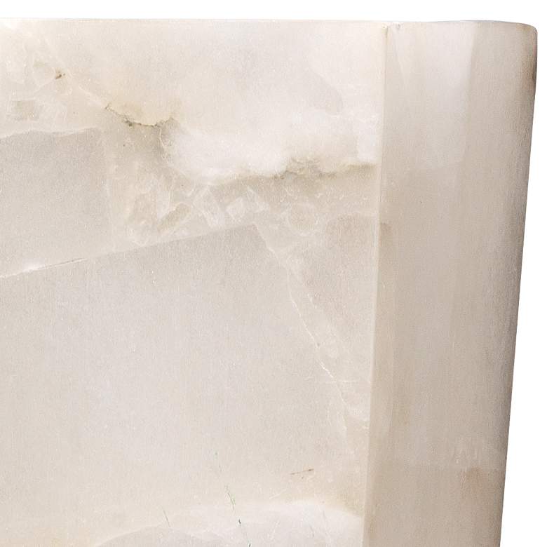 Image 2 Jamie Young Borealis 14"H Alabaster Tall Hexagon Wall Sconce more views