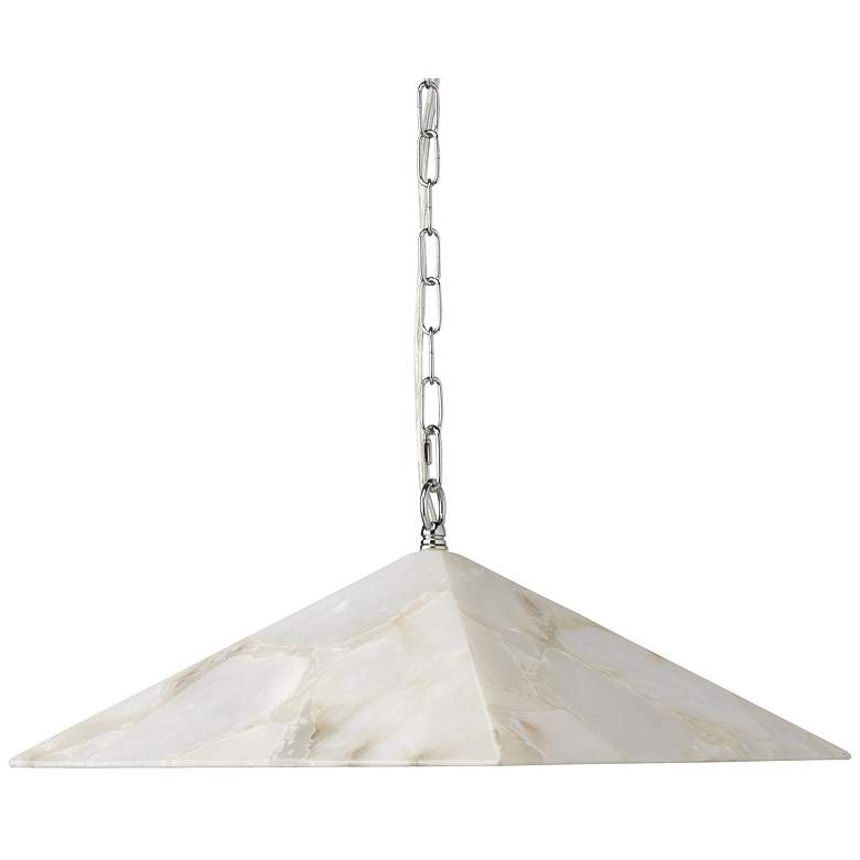 Image 1 Jamie Young Borealis 15"W Alabaster Pyramid Pendant Light