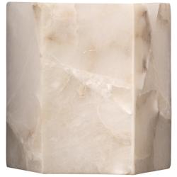 Jamie Young Borealis 7&quot; High Alabaster Hexagon Wall Sconce