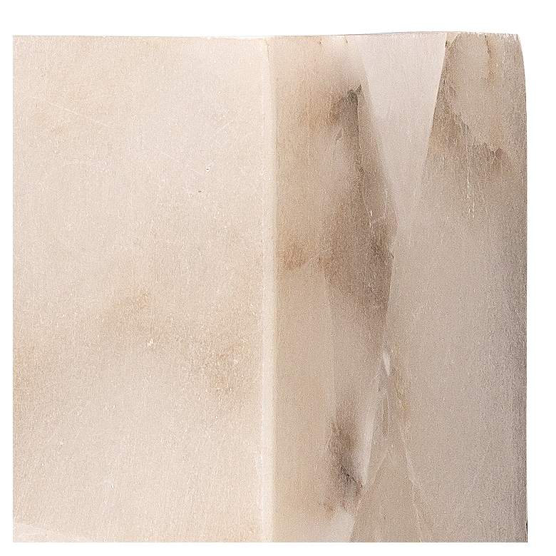 Image 2 Jamie Young Borealis 7" High Alabaster Hexagon Wall Sconce more views