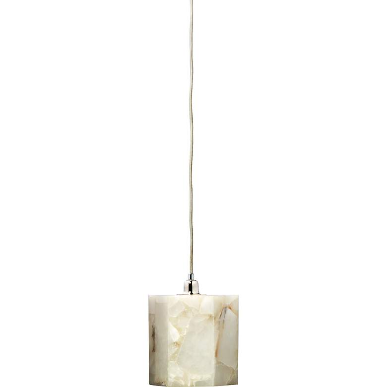 Image 2 Jamie Young Borealis 7"W Alabaster Hexagon Mini Pendant