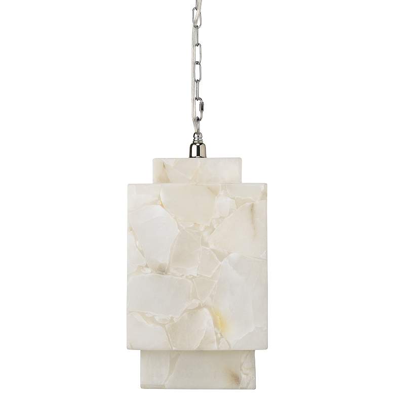 Image 1 Jamie Young Borealis 9 inch Wide Alabaster Cube Mini Pendant