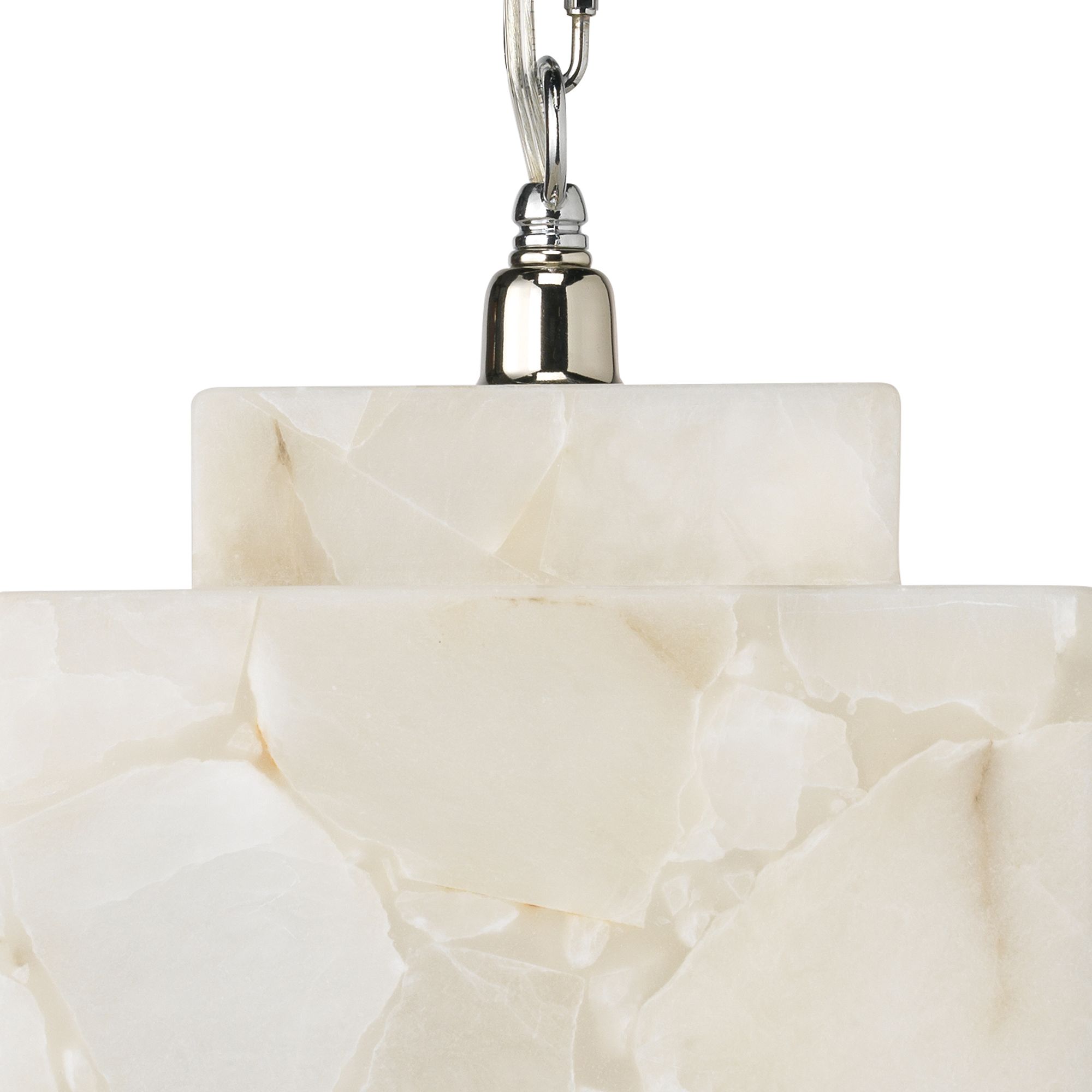 Image 4 Jamie Young Borealis 9" Wide Alabaster Cube Mini Pendant more views